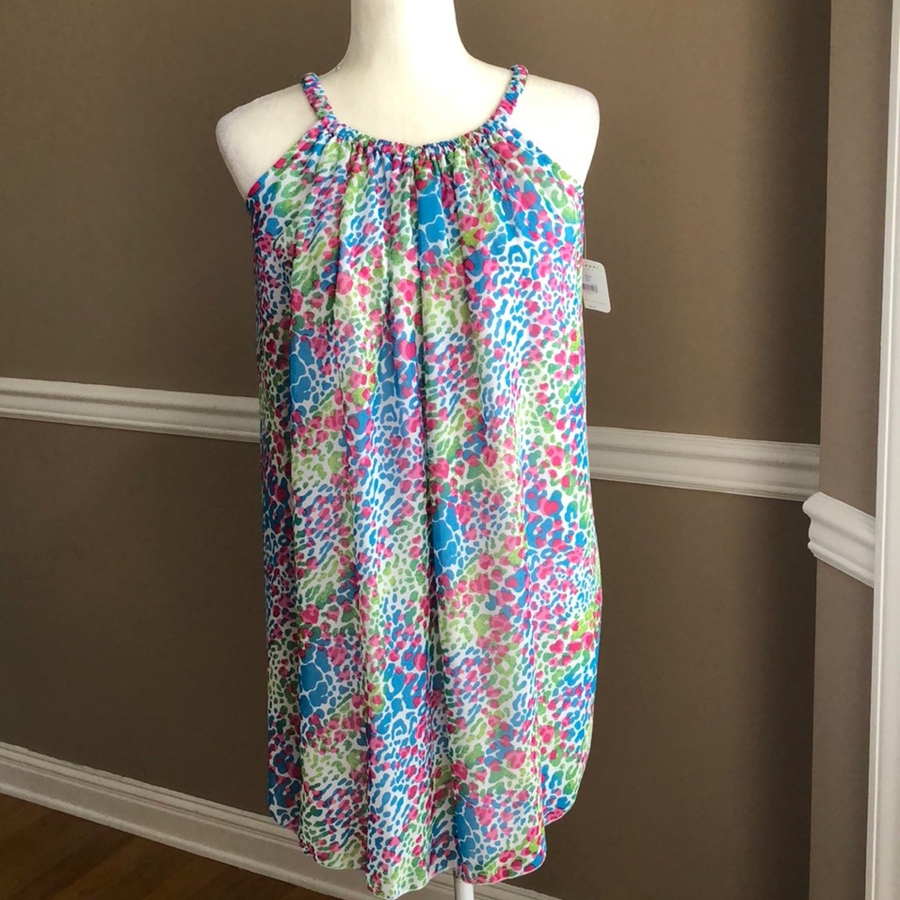 Colorful Leopard Print Kids Casual Dress